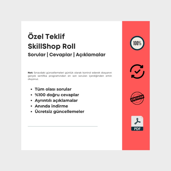 Cevapları içeren dosya Özel Teklif SkillShop Roll